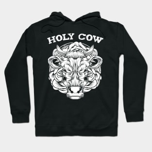 Cow - Trendy Line-Art Farming Animal Cute Cattle Hoodie